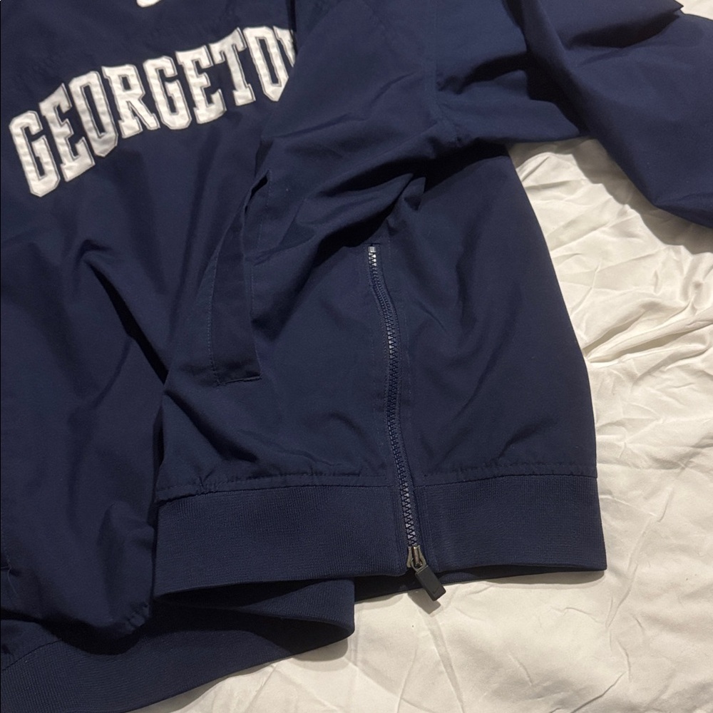 Vintage Team Nike Navy Georgetown V-neck Pullover Sz XL - Picture 4 of 5
